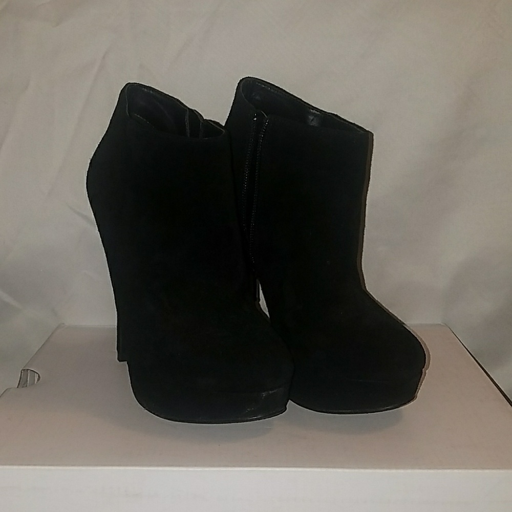Black stiletto booties